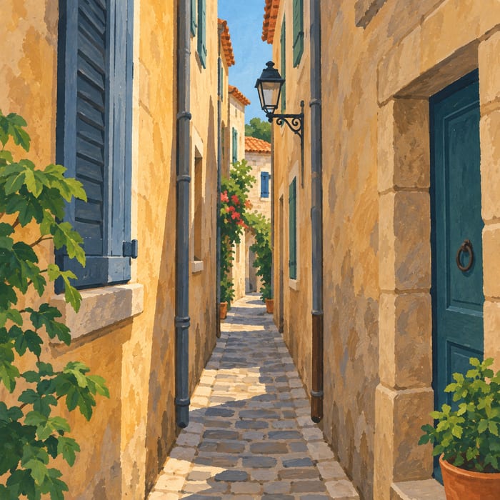 Ruelle pavée étroite