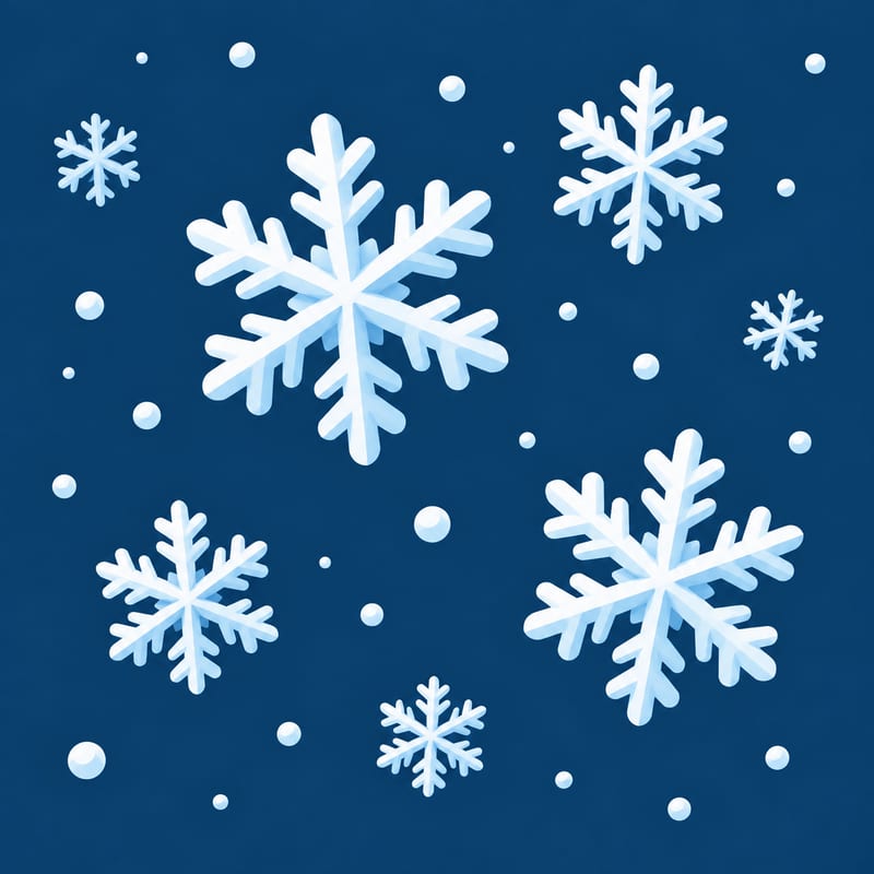 Des flocons de neige