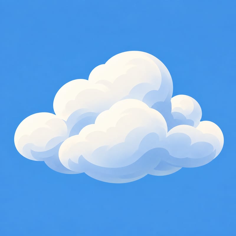 Un nuage blanc dans le ciel bleu